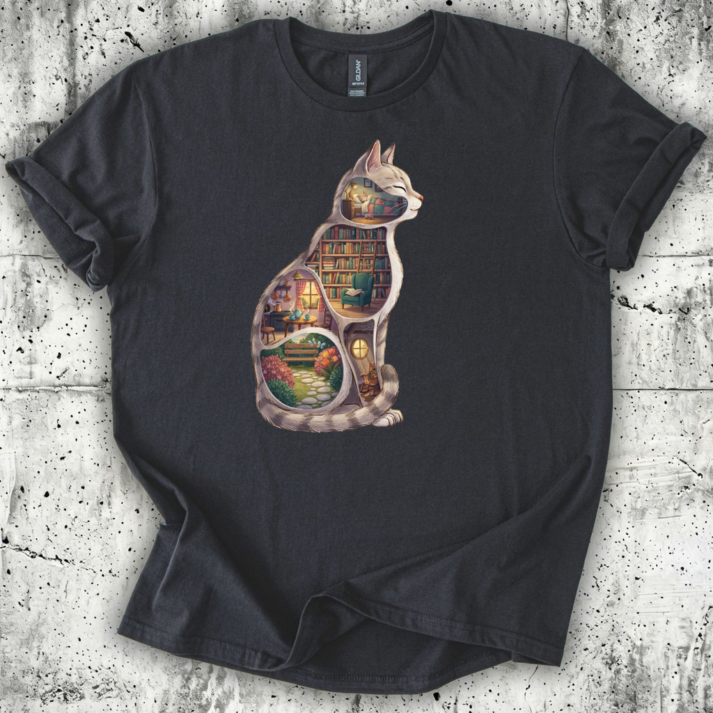 Cat Books T-Shirt
