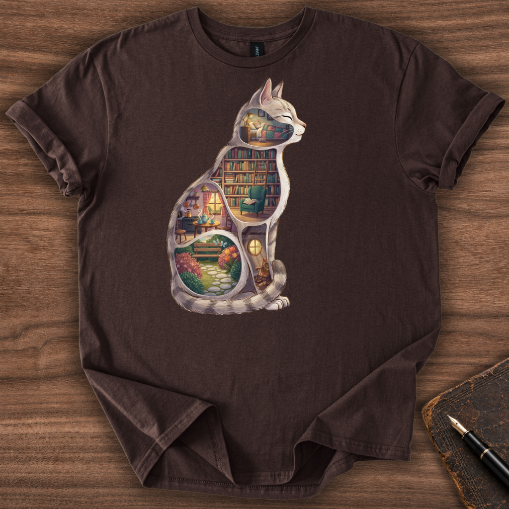 Cat Books T-Shirt