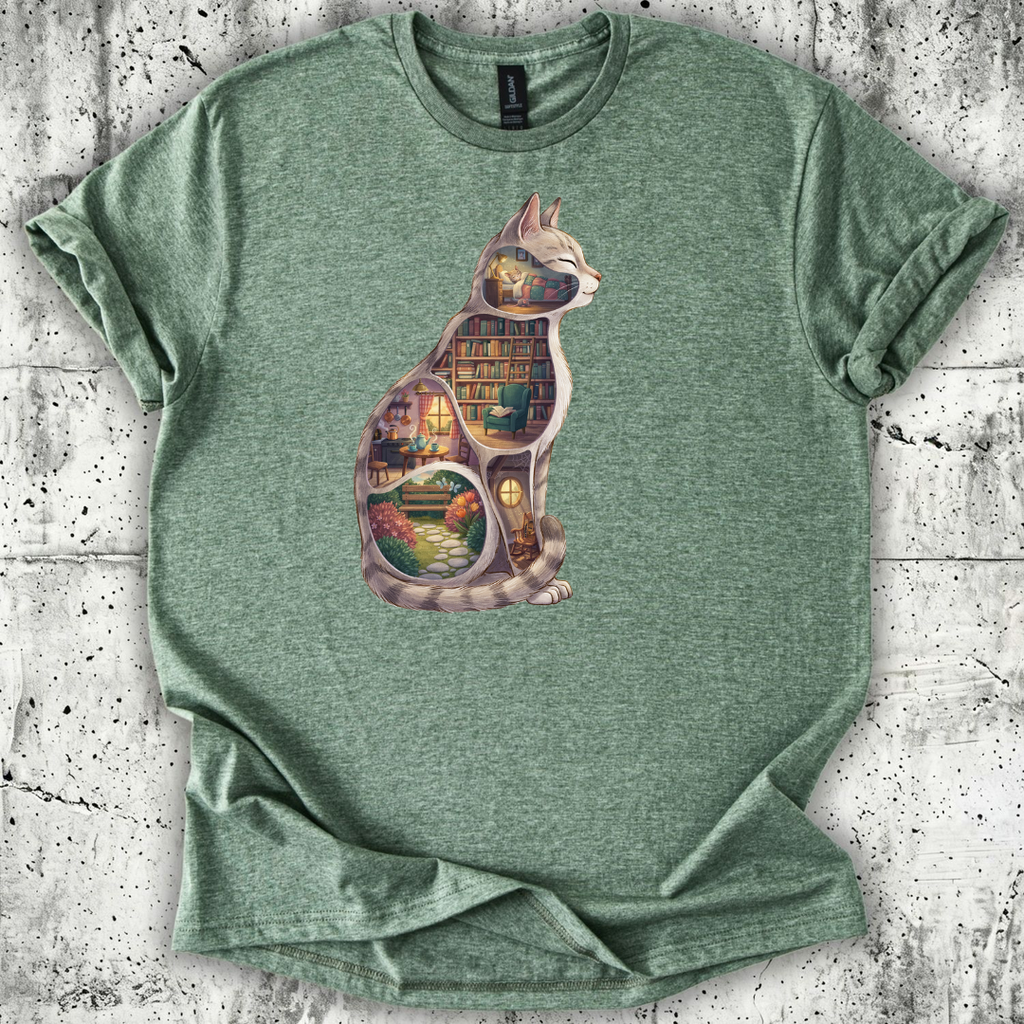 Cat Books T-Shirt