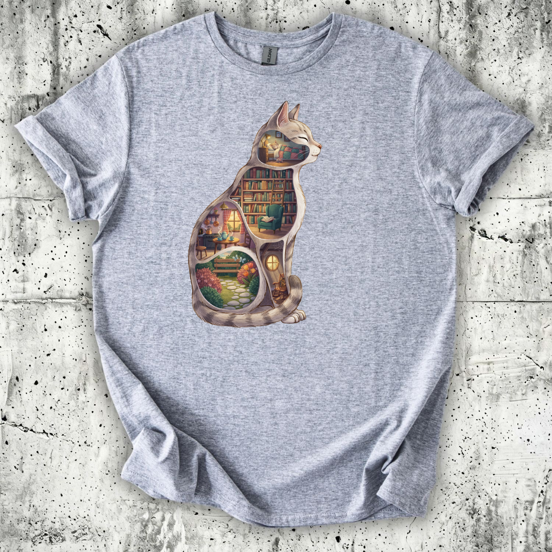 Cat Books T-Shirt