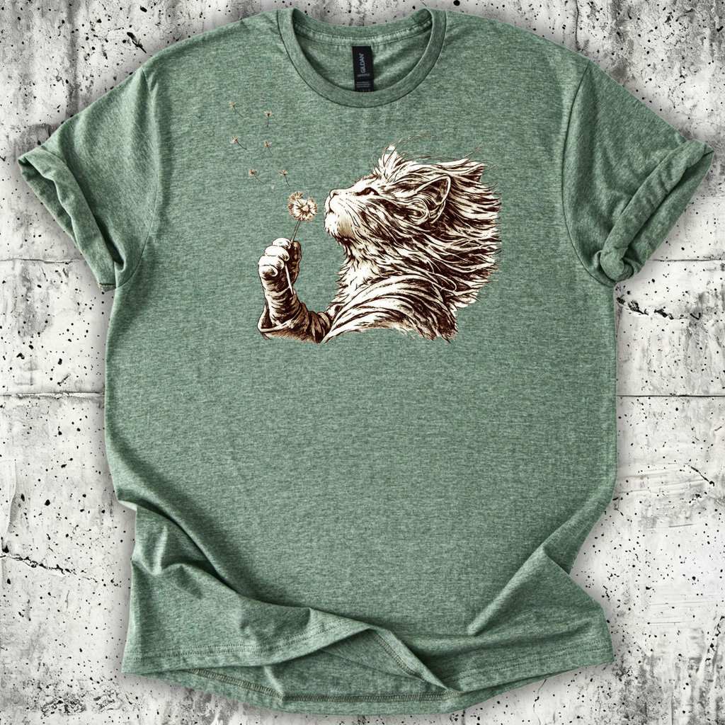 Cat Dandelion Wish T-Shirt