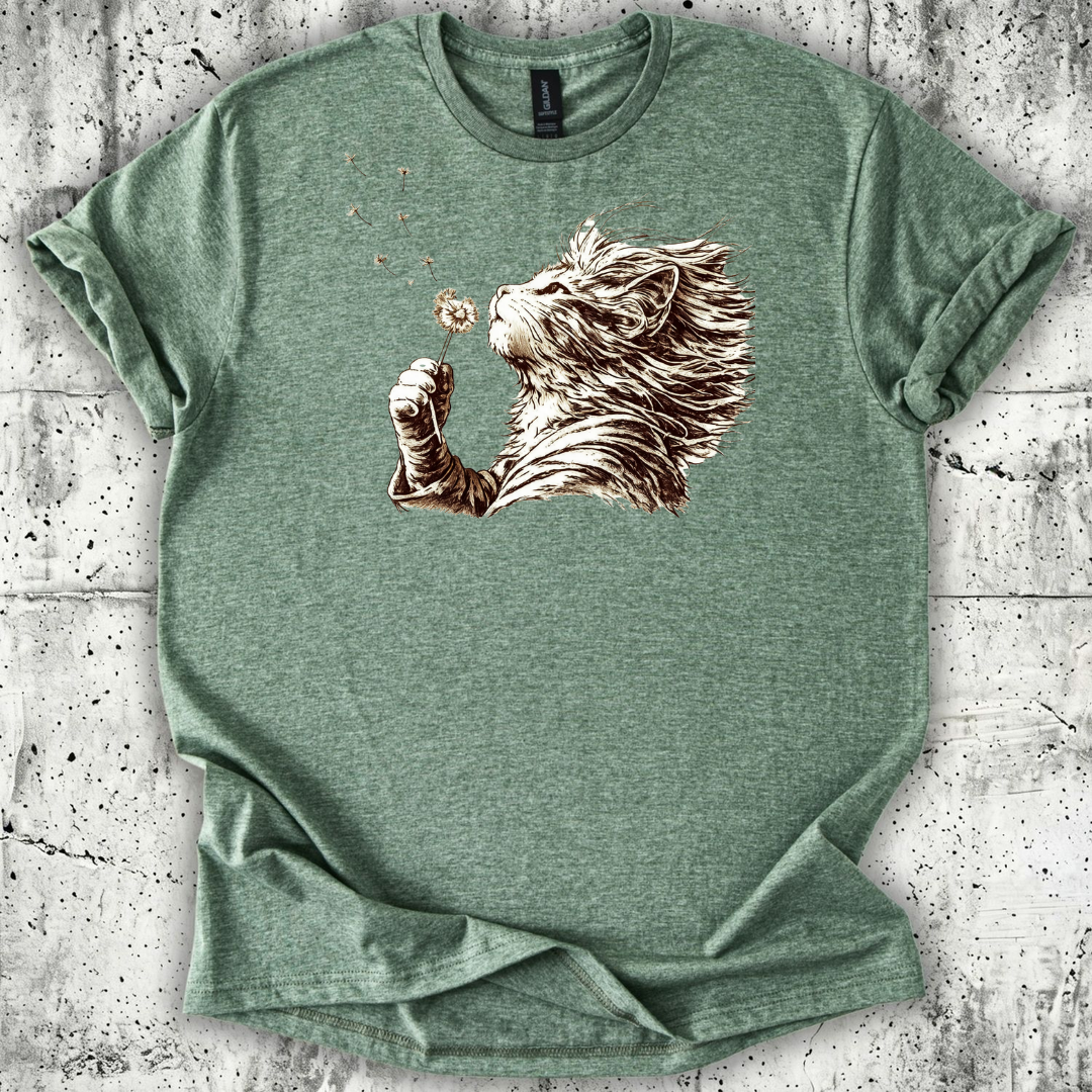 Cat Dandelion Wish T-Shirt