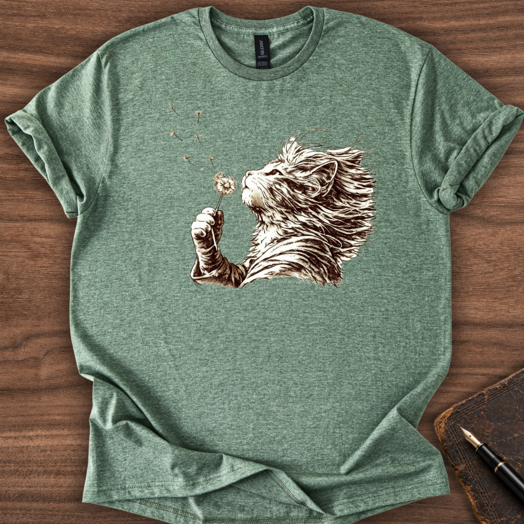 Cat Dandelion Wish T-Shirt
