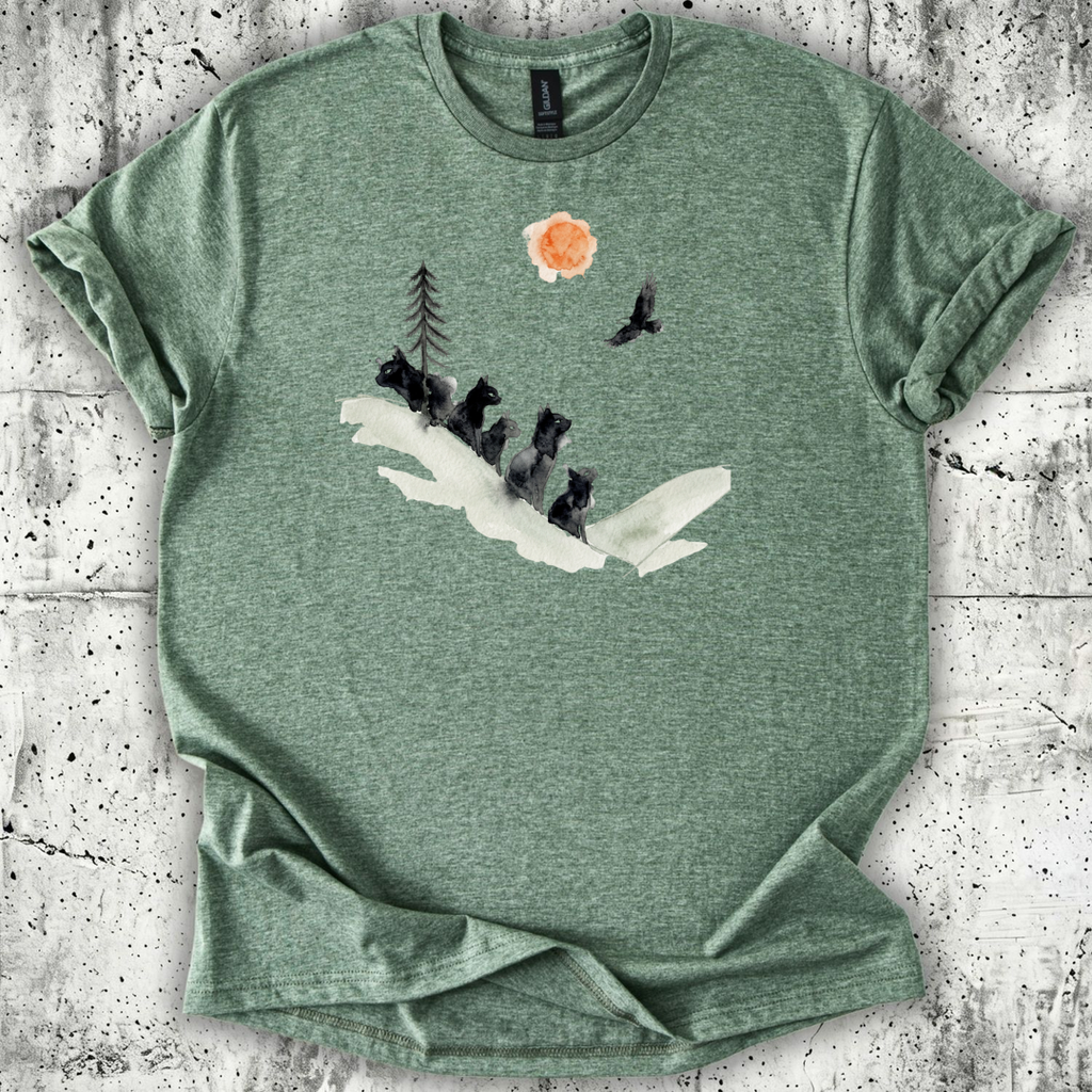 Cats and Bird T-Shirt