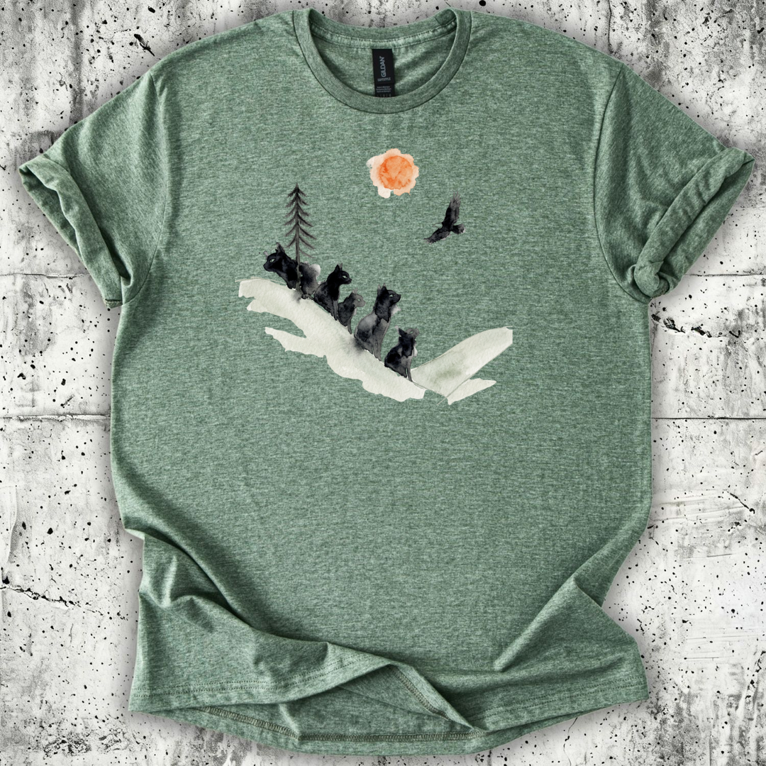 Cats and Bird T-Shirt