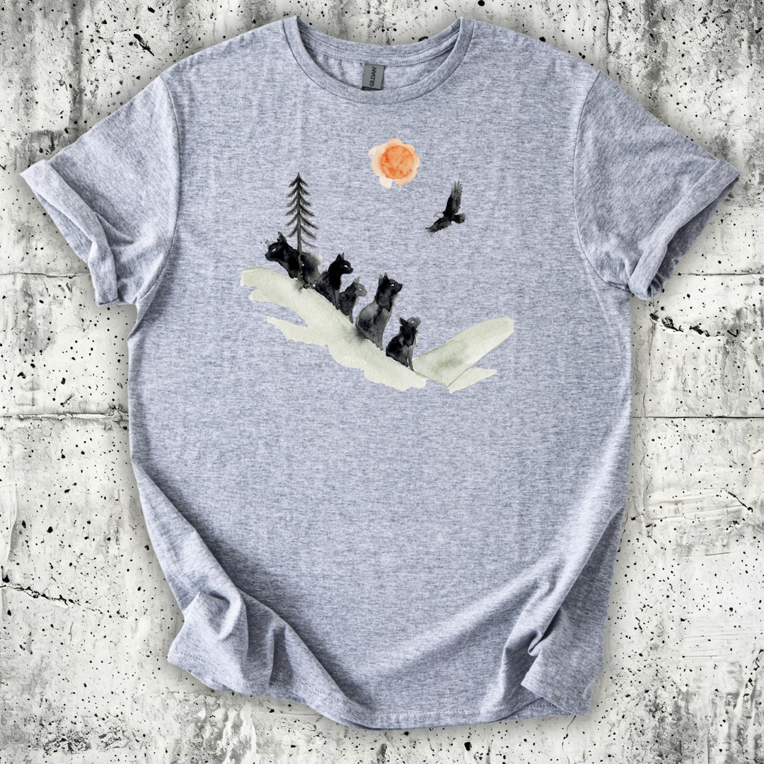 Cats and Bird T-Shirt