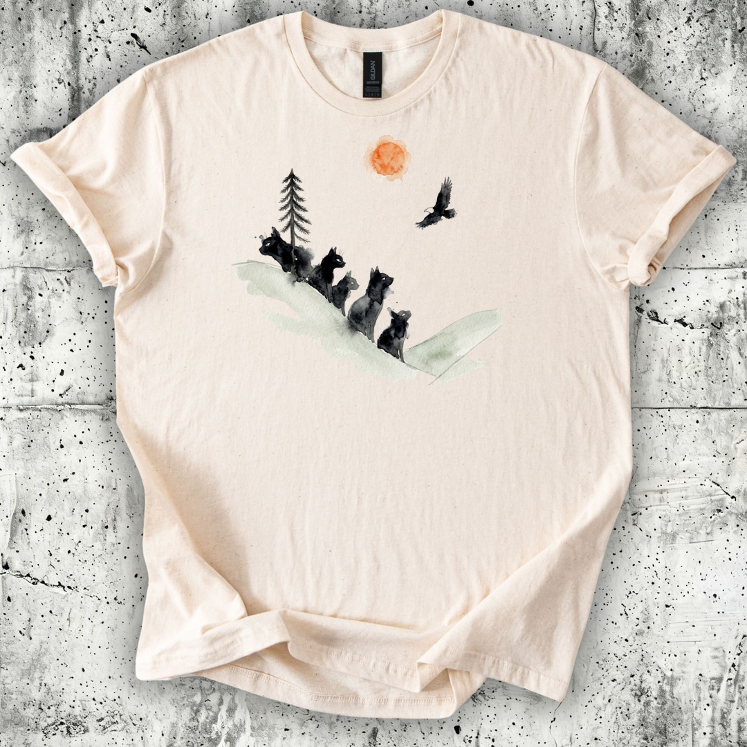 Cats and Bird T-Shirt