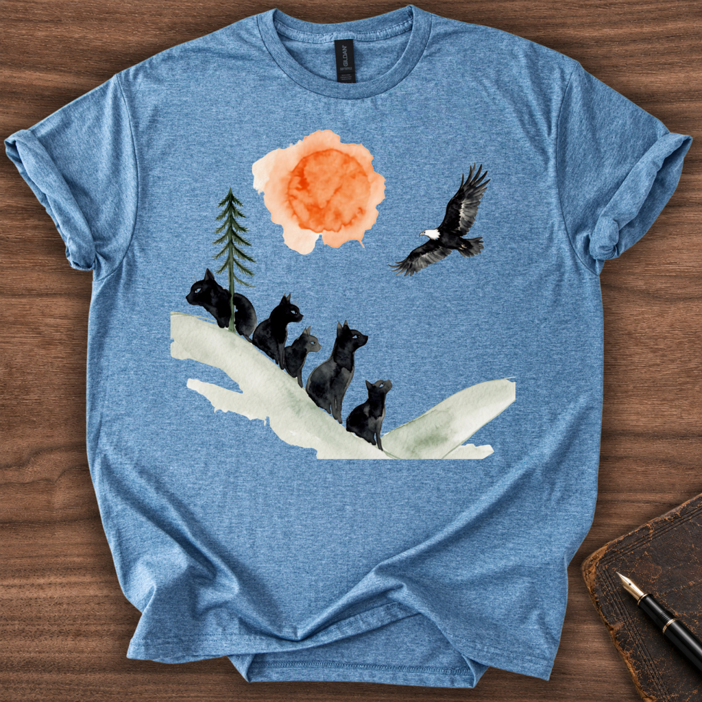 Cats and Bird T-Shirt
