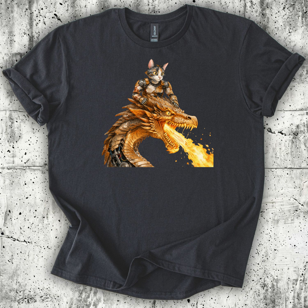 RoboCat on Dragon T-Shirt