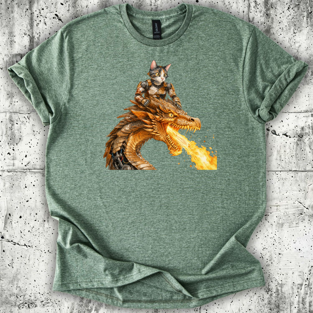 RoboCat on Dragon T-Shirt