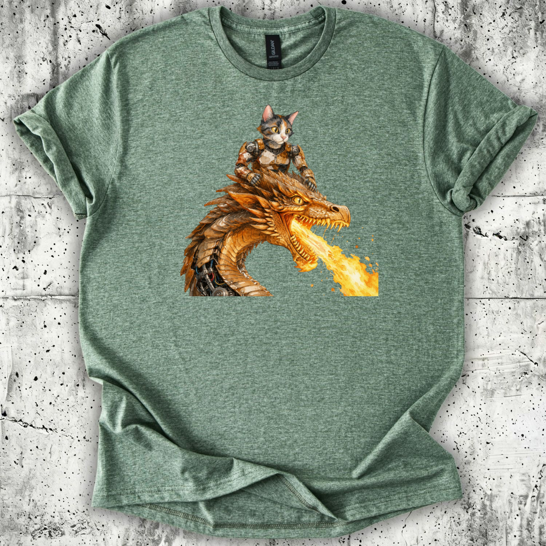 RoboCat on Dragon T-Shirt