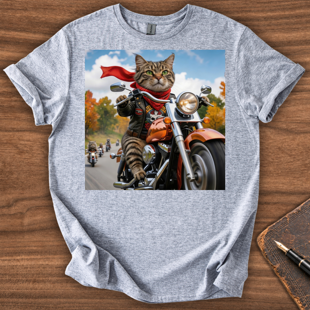 Cat Biker T-Shirt - Image 3