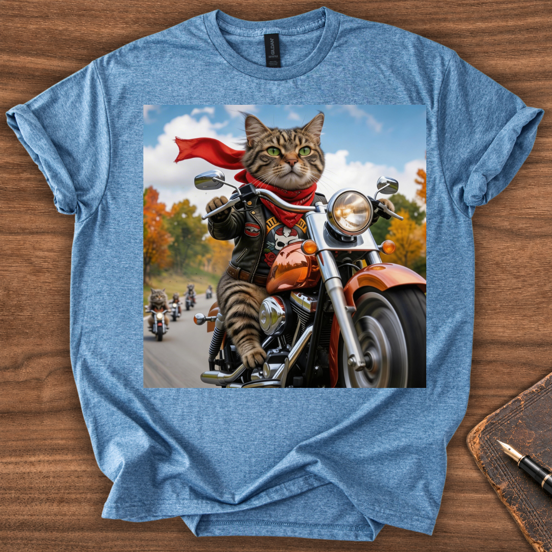 Cat Biker T-Shirt - Image 4