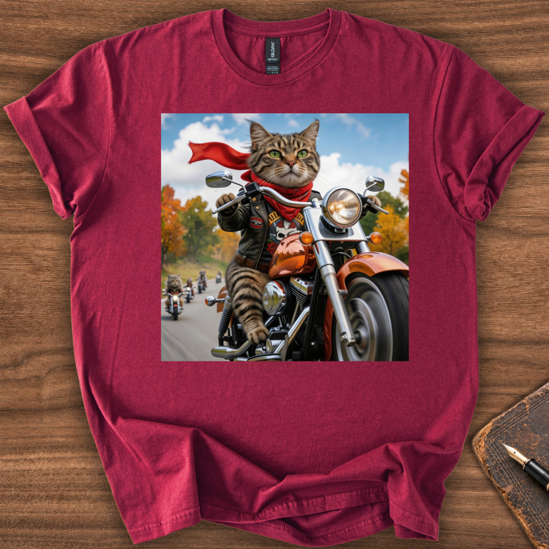 Cat Biker T-Shirt - Image 5