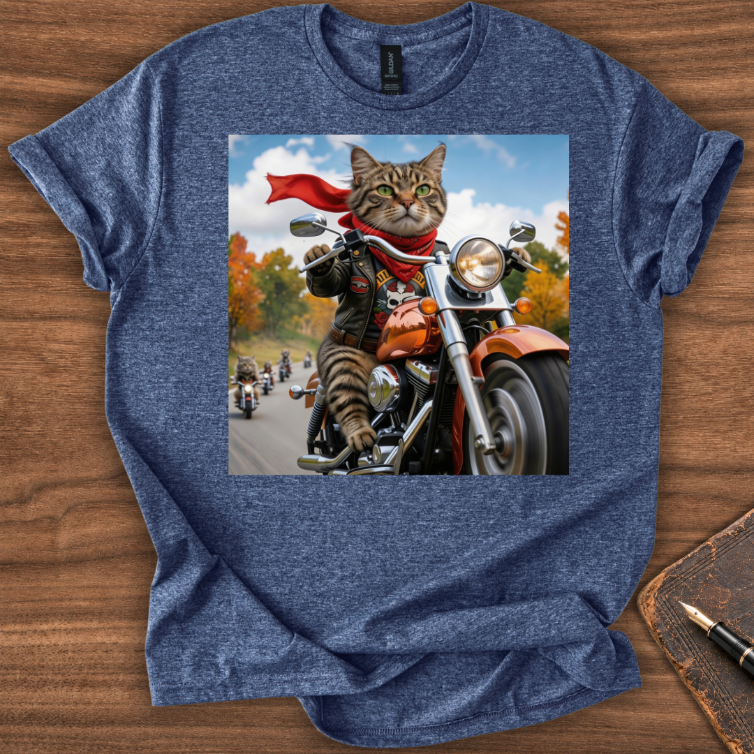 Cat Biker T-Shirt - Image 6