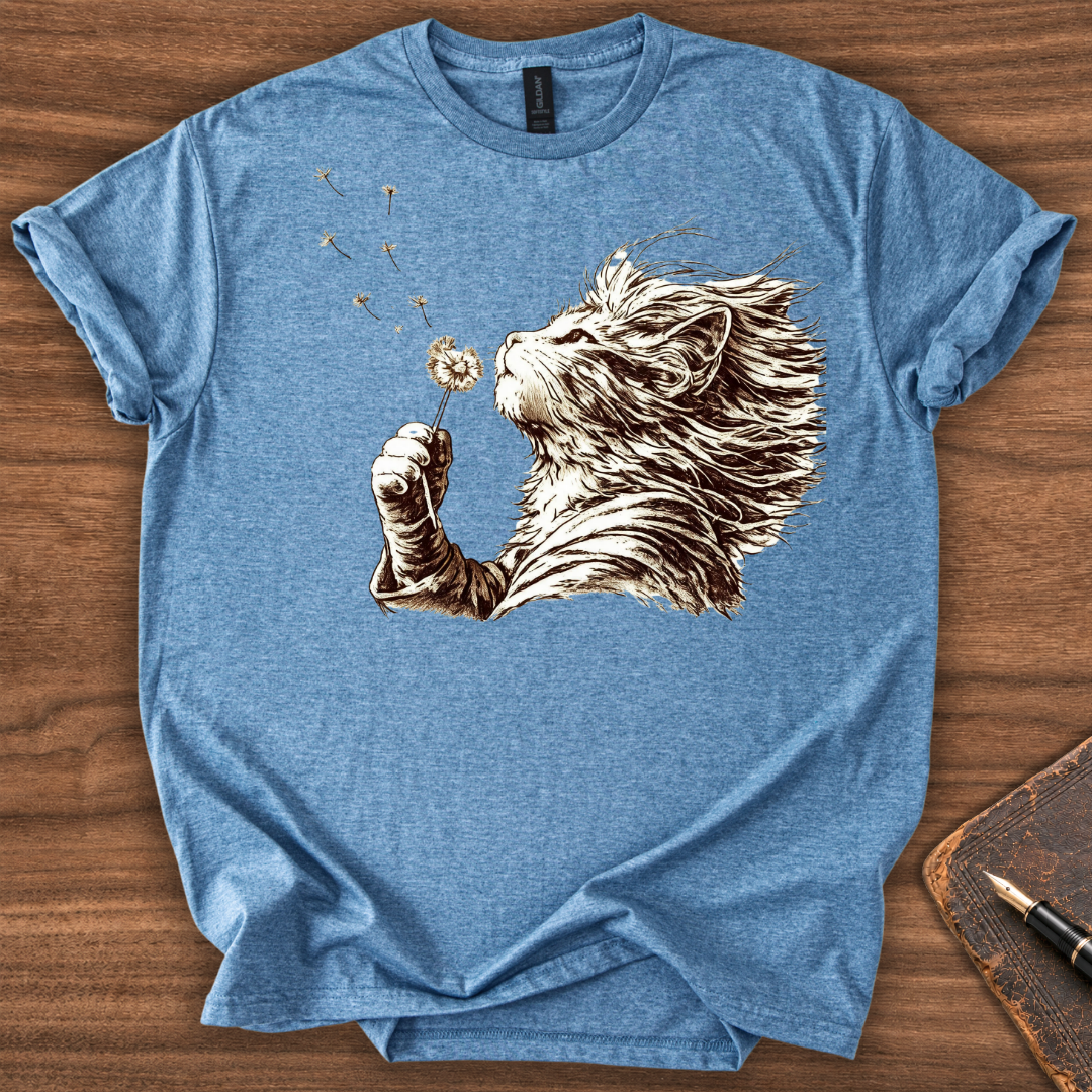 Cat Dandelion T-Shirt - Image 4