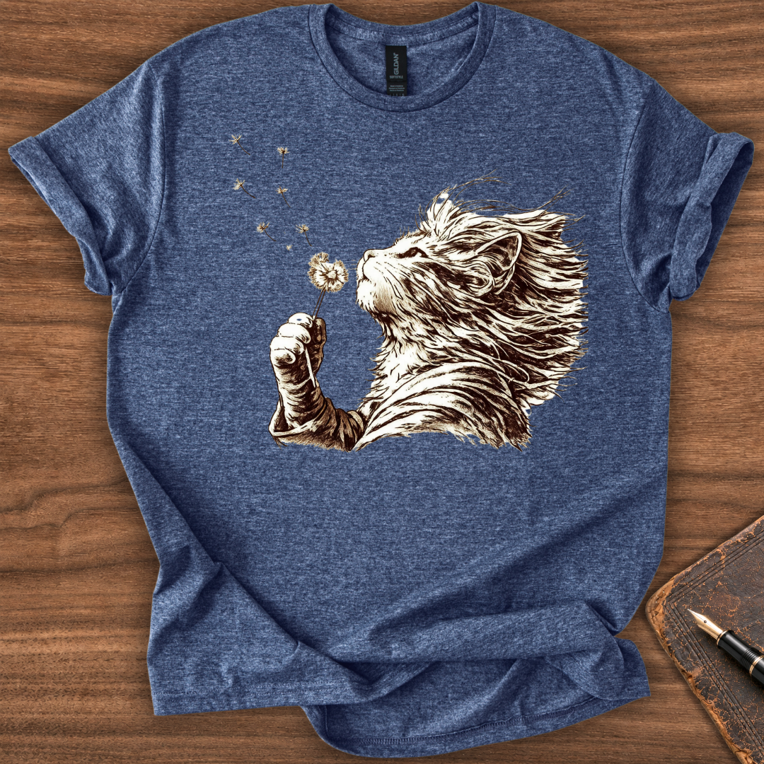 Cat Dandelion T-Shirt - Image 6
