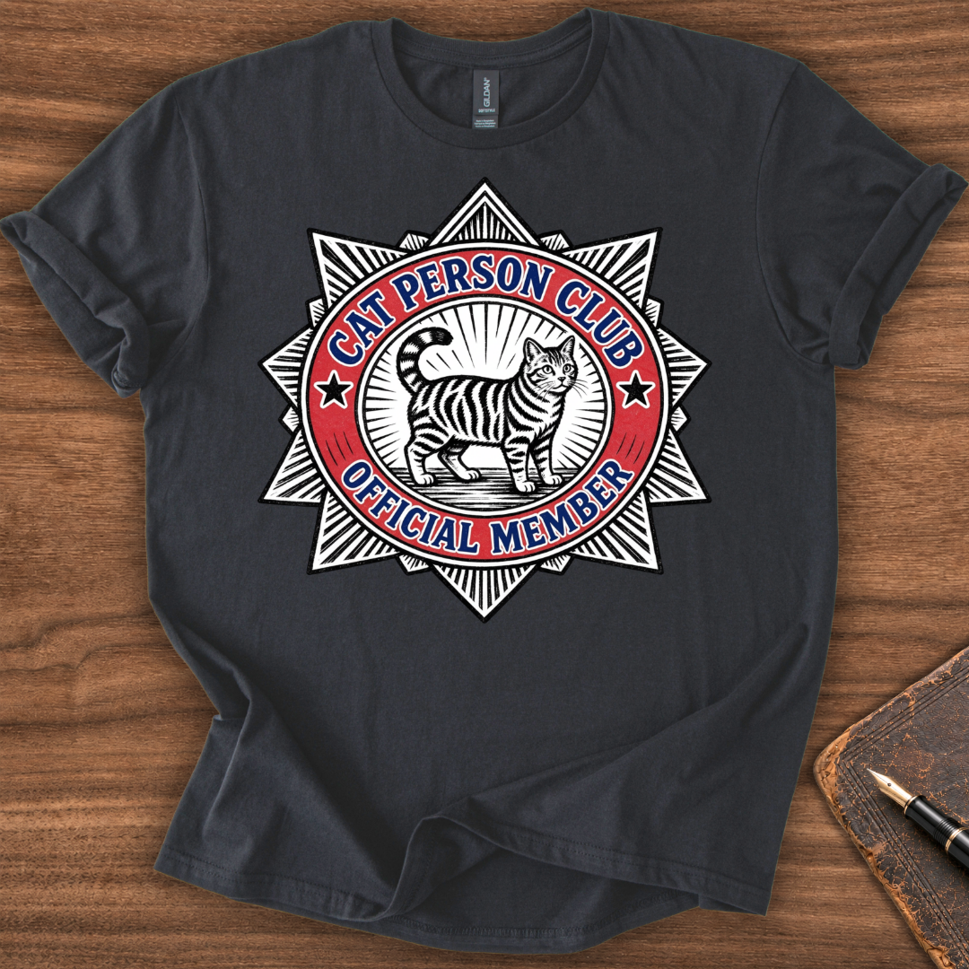 Cat Person Club T-Shirt - Image 2
