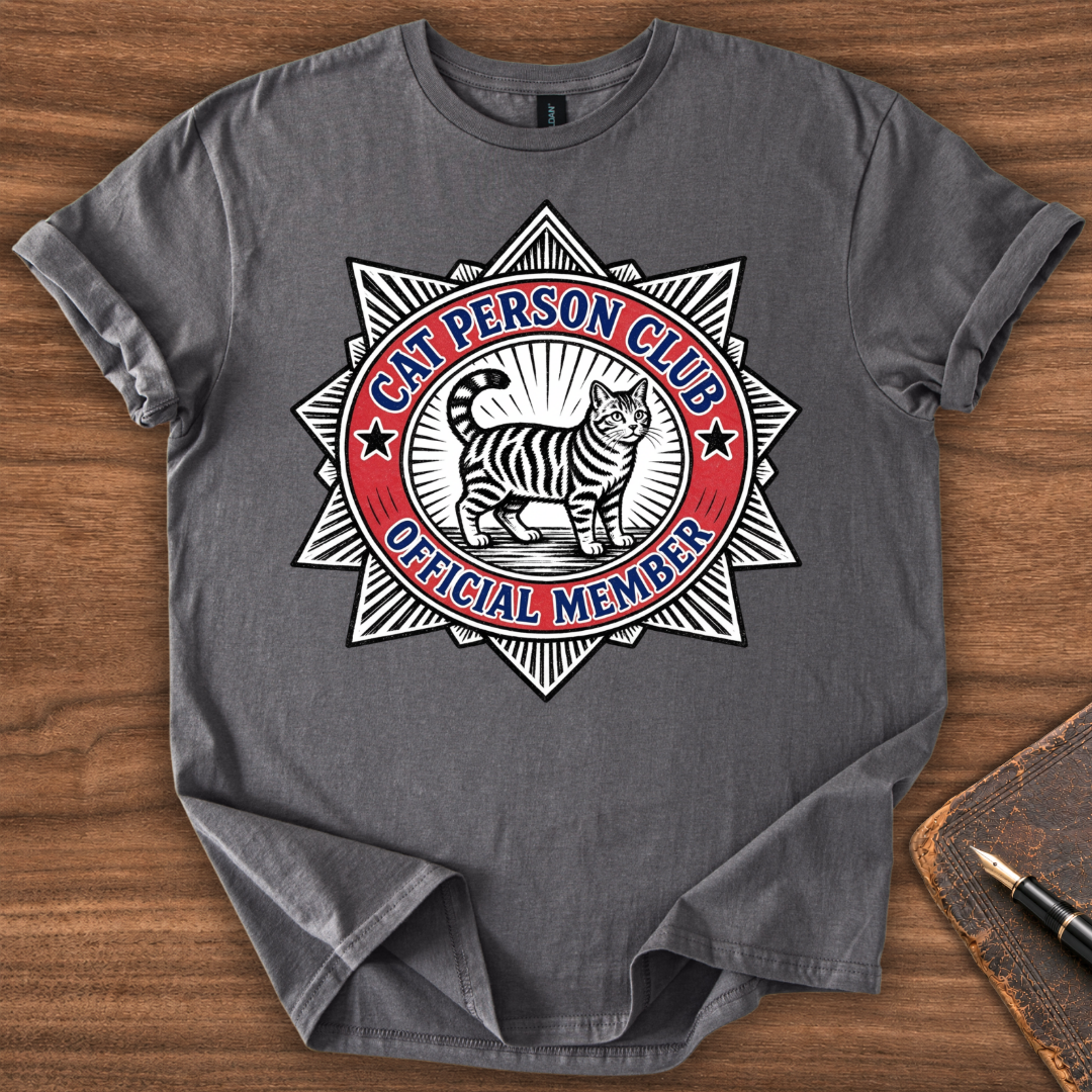 Cat Person Club T-Shirt - Image 8