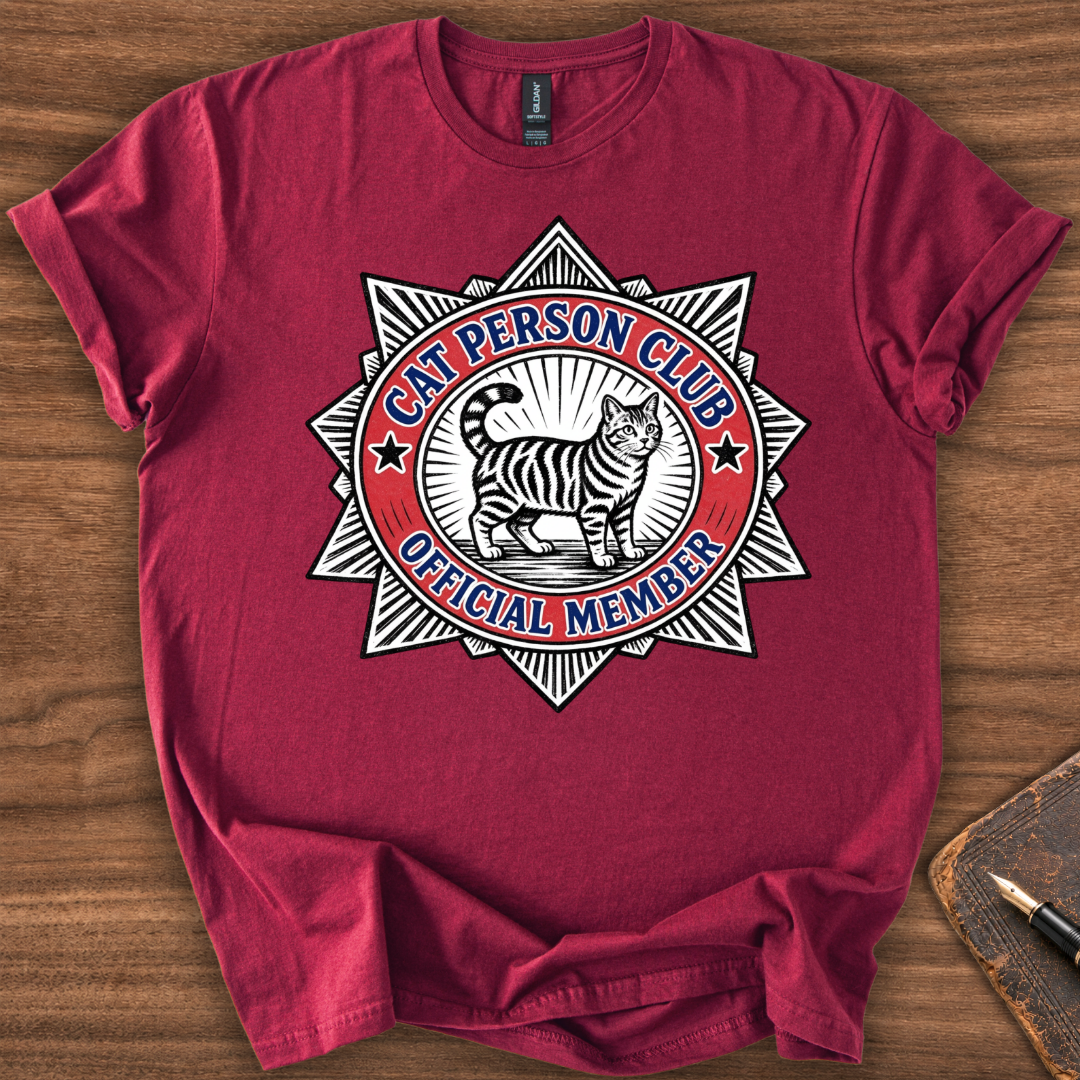 Cat Person Club T-Shirt - Image 6