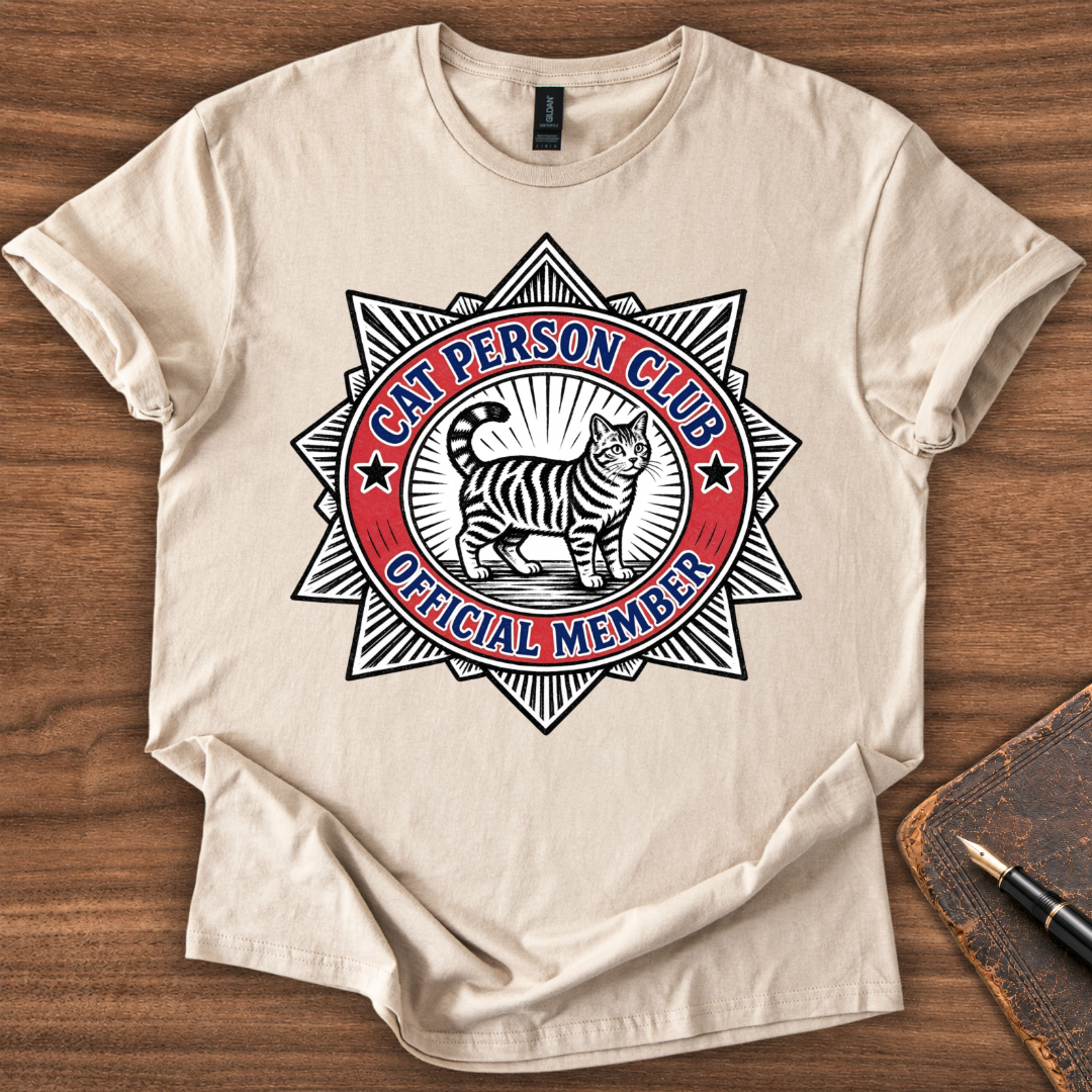 Cat Person Club T-Shirt - Image 3