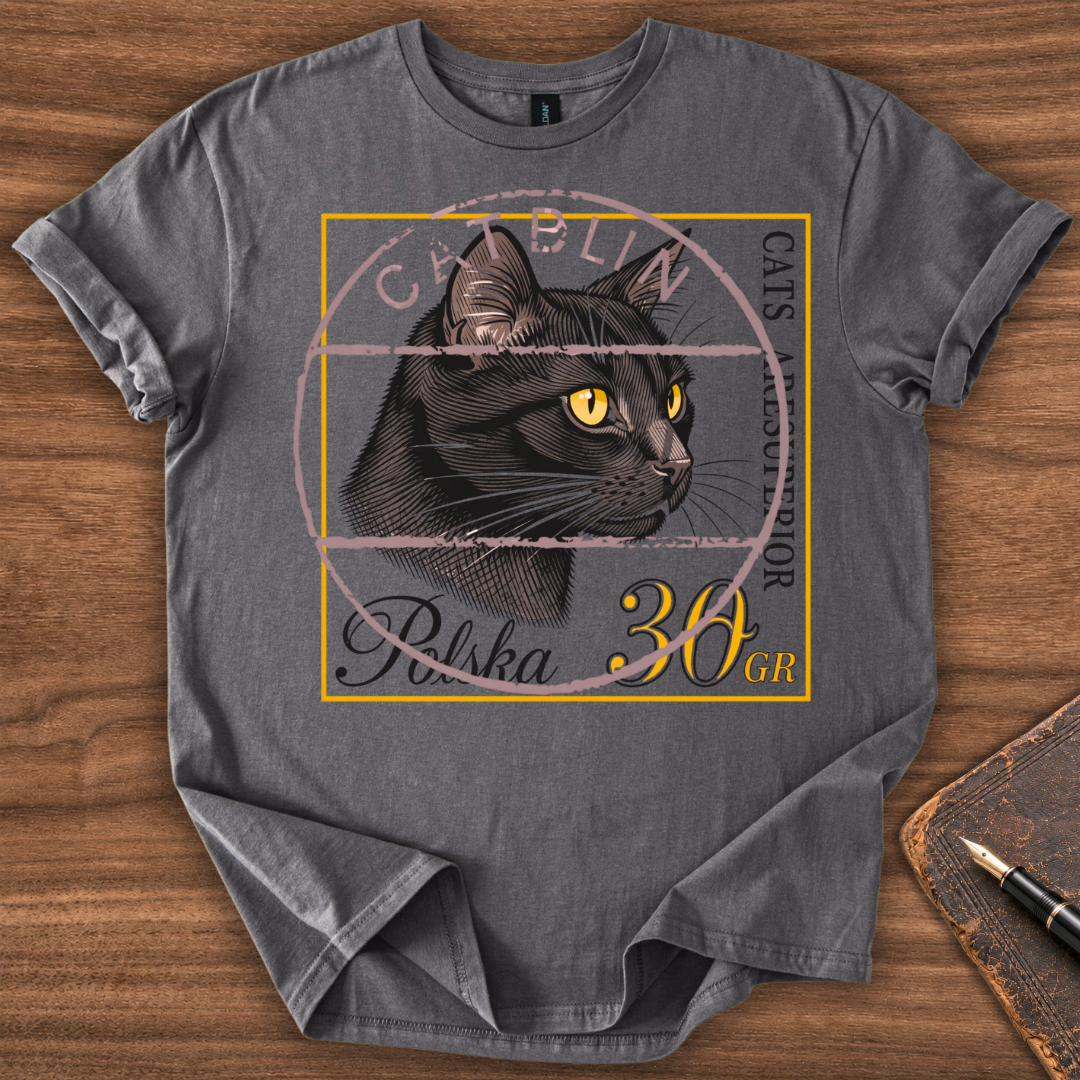 Cat Stamp T-Shirt - Image 7