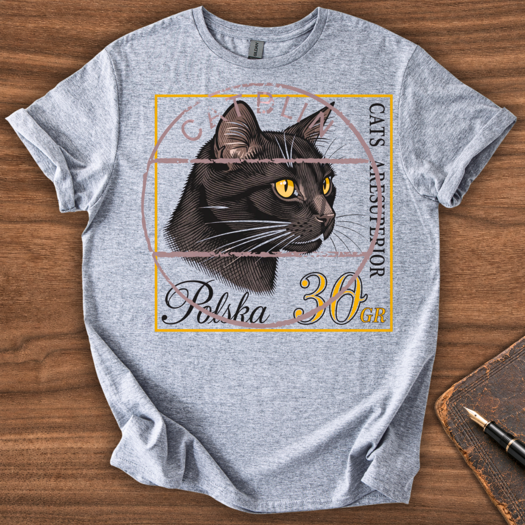 Cat Stamp T-Shirt - Image 4