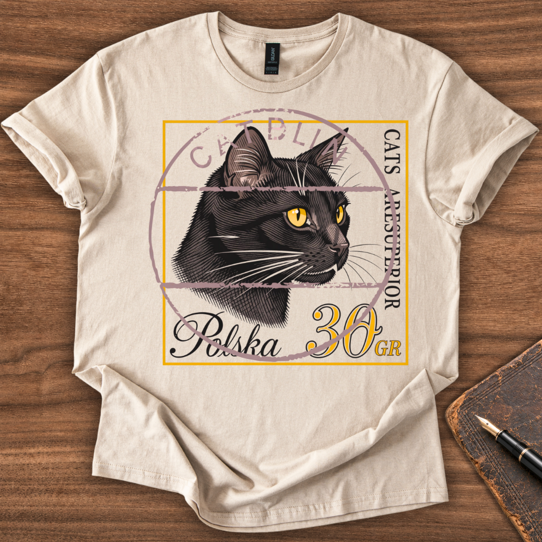 Cat Stamp T-Shirt - Image 3