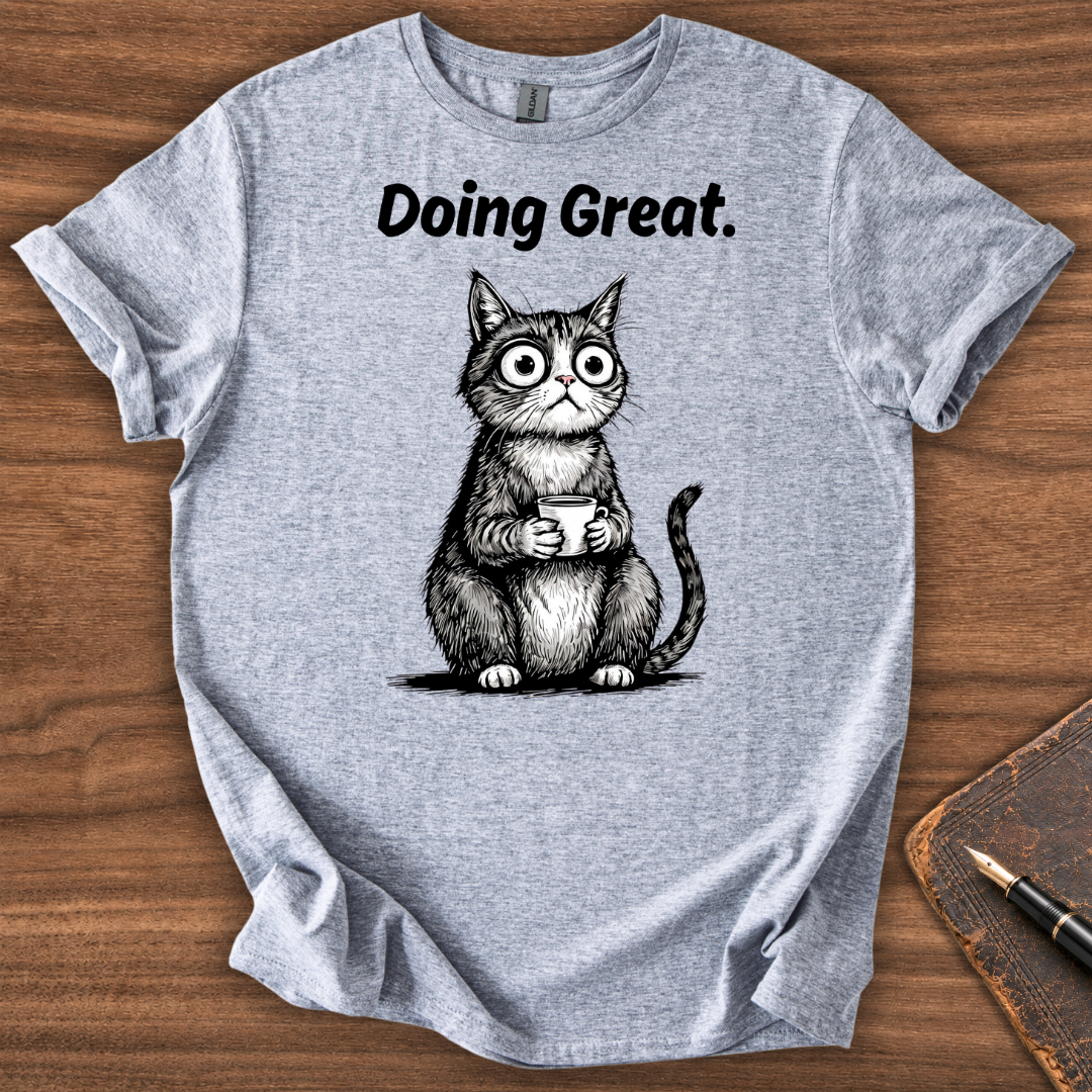 Doing Great Cat T-Shirt - Image 4