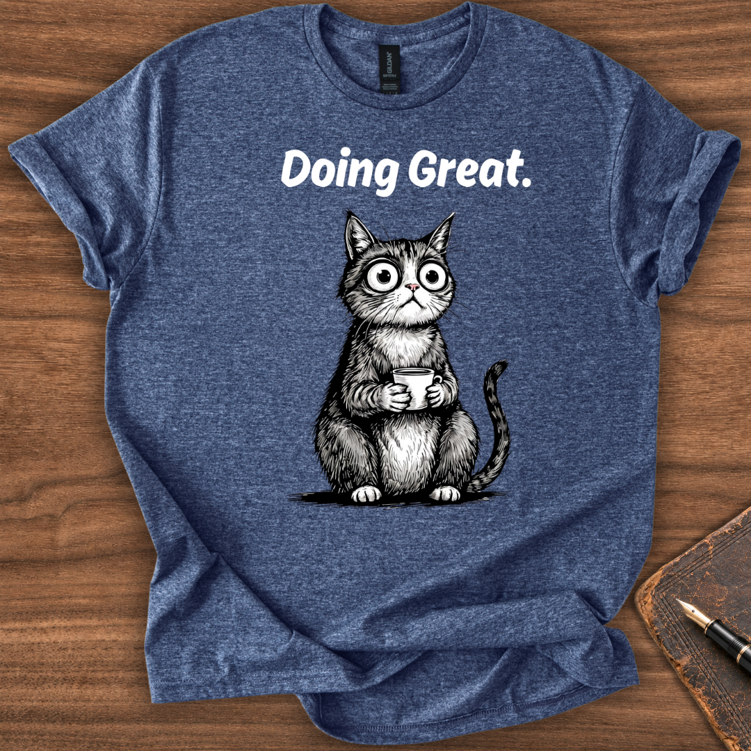Doing Great Cat T-Shirt - Image 6