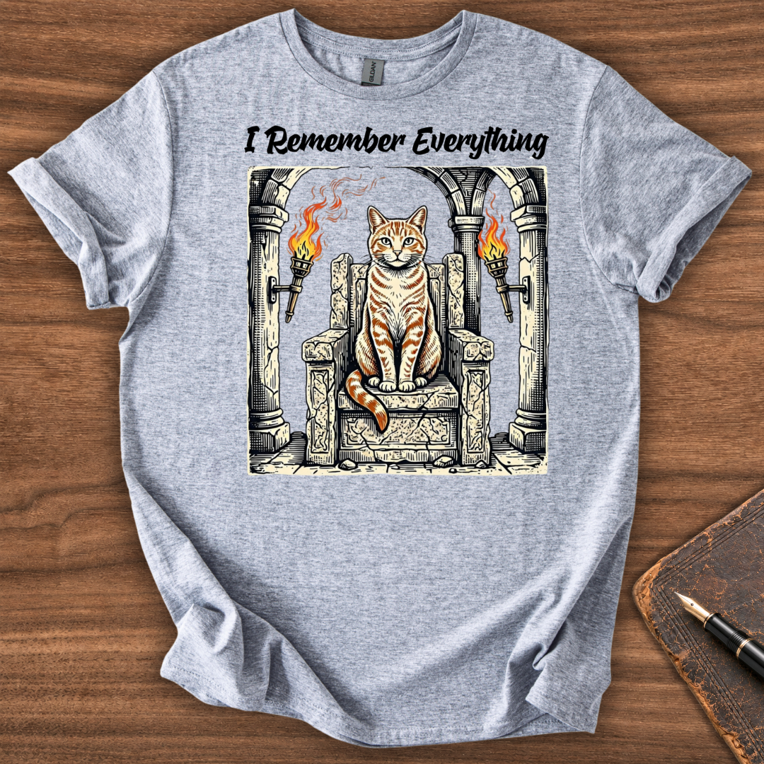 I Remember Everything Cat T-Shirt - Image 4