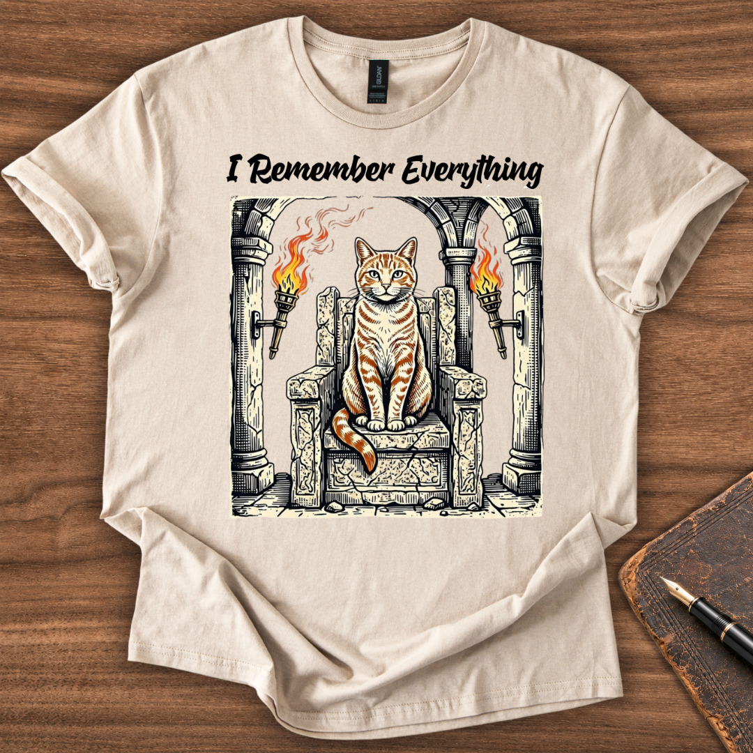 I Remember Everything Cat T-Shirt - Image 3
