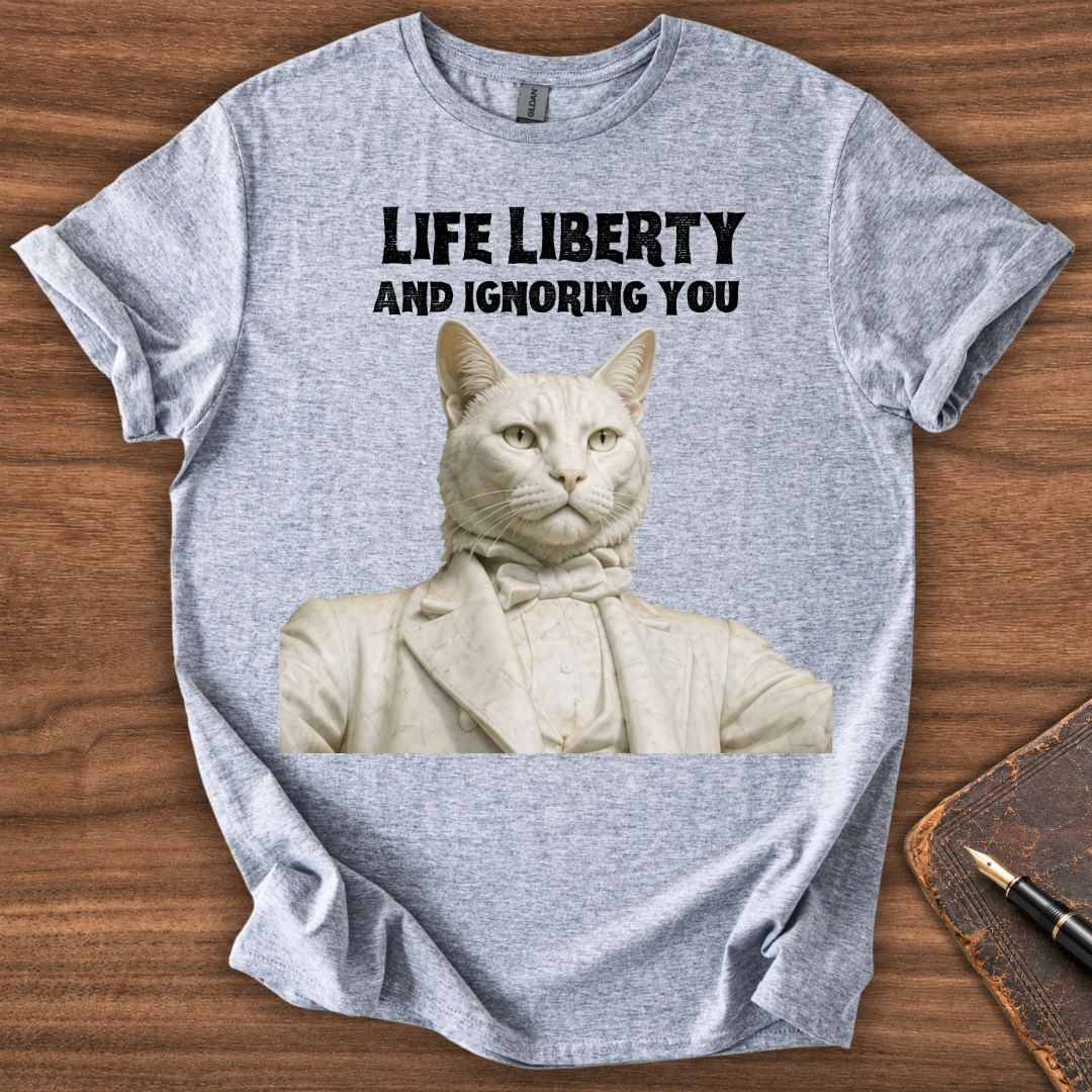 Life Liberty Cat T-Shirt - Image 4