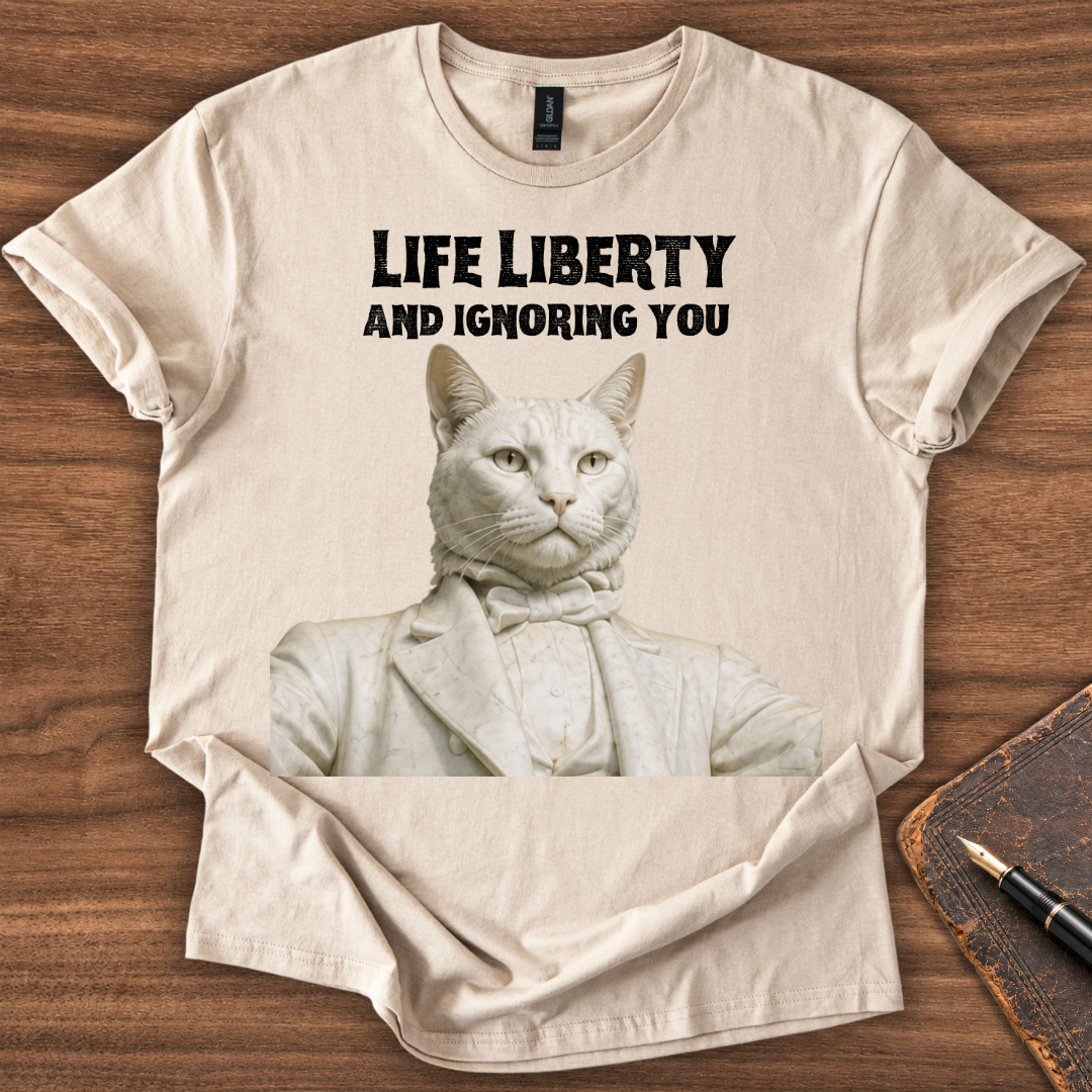 Life Liberty Cat T-Shirt - Image 3
