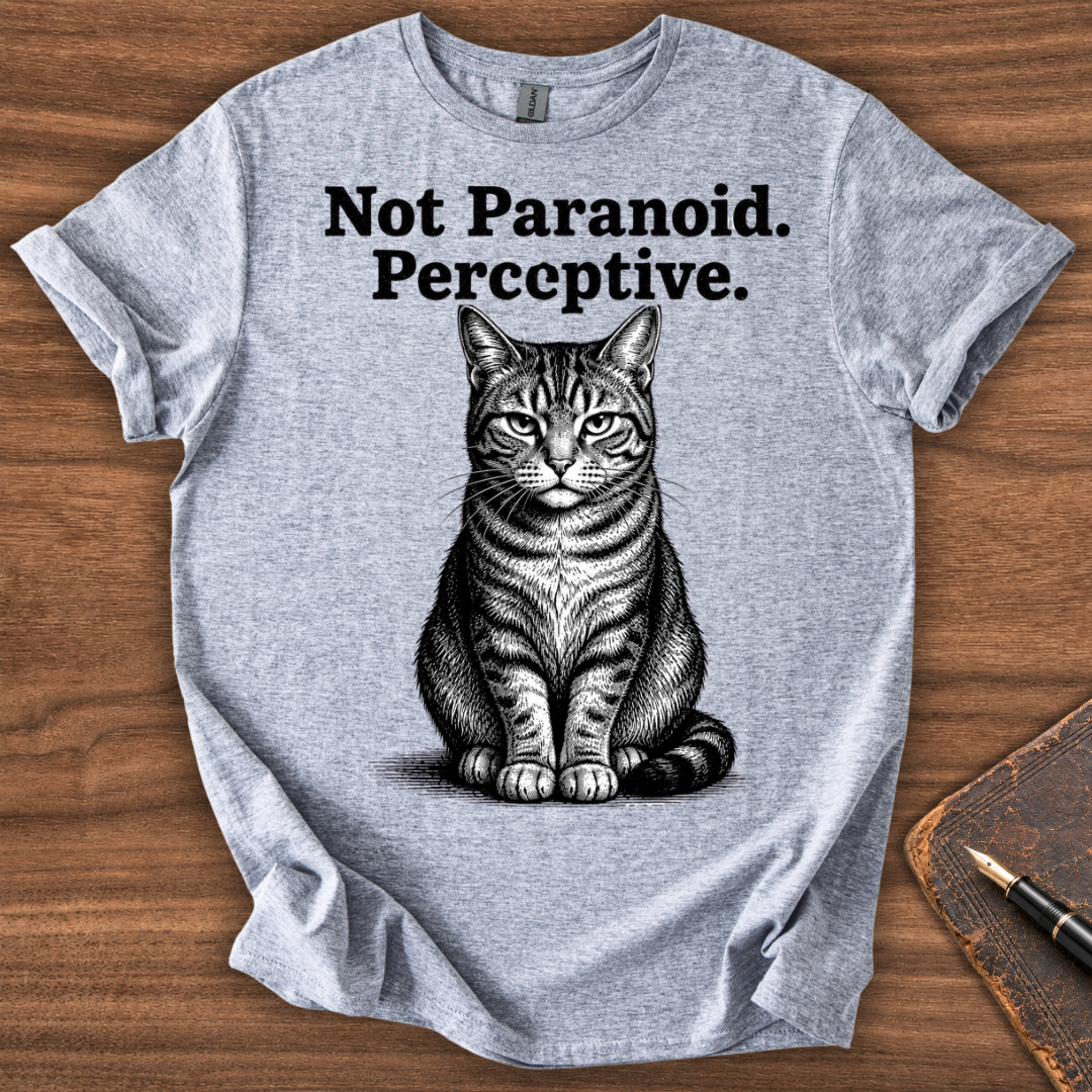 Not Paranoid Cat T-Shirt - Image 4