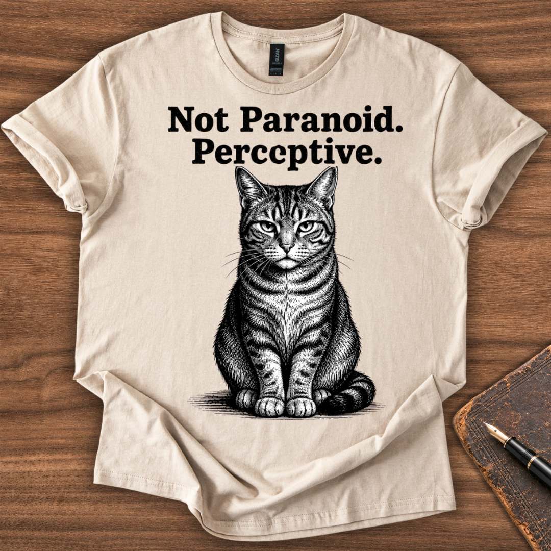 Not Paranoid Cat T-Shirt - Image 3