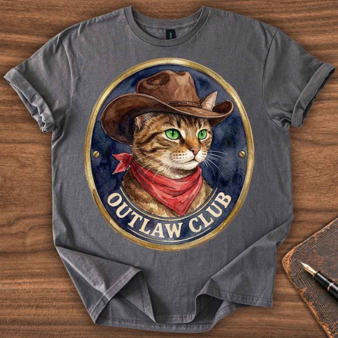 Outlaw Club Cat T-Shirt - Image 7