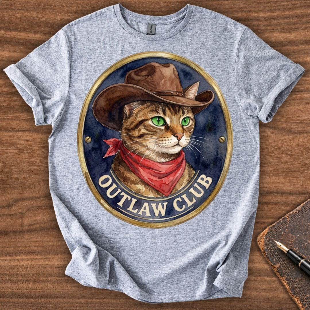 Outlaw Club Cat T-Shirt - Image 3