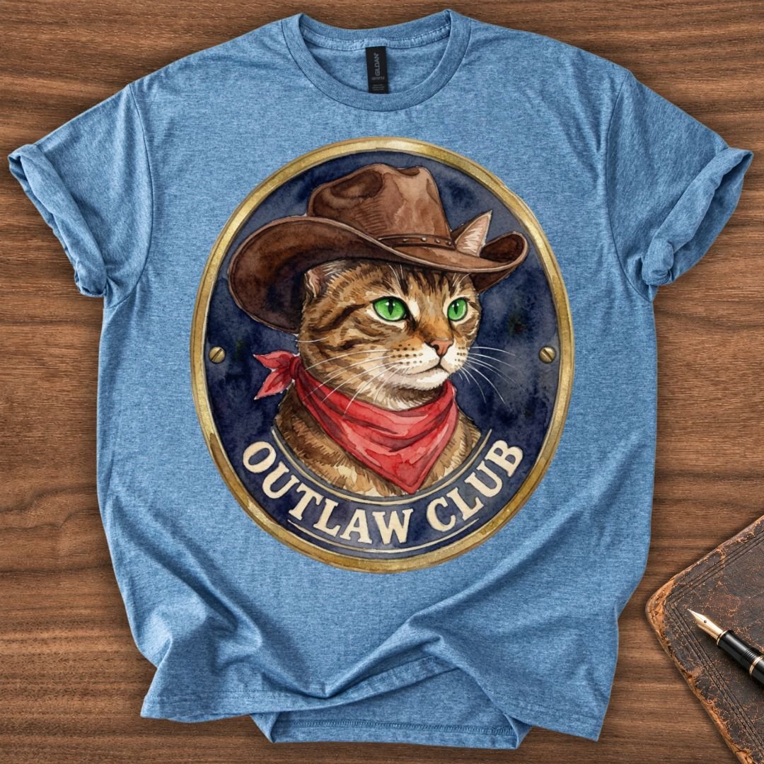 Outlaw Club Cat T-Shirt - Image 4