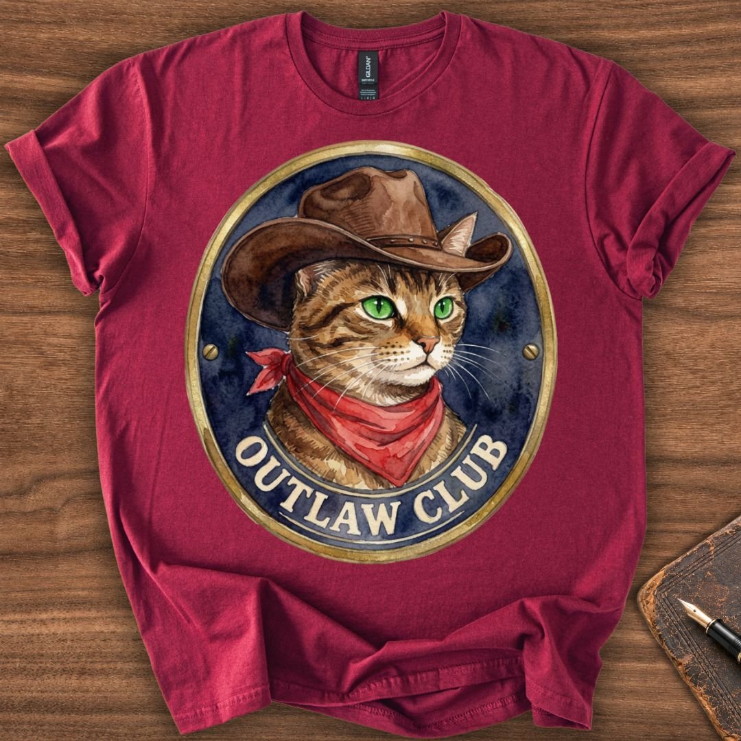 Outlaw Club Cat T-Shirt - Image 5