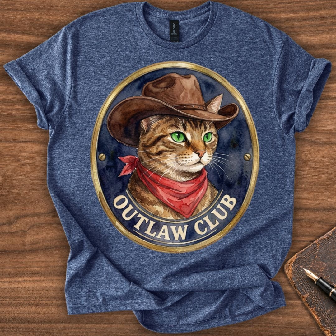 Outlaw Club Cat T-Shirt - Image 6