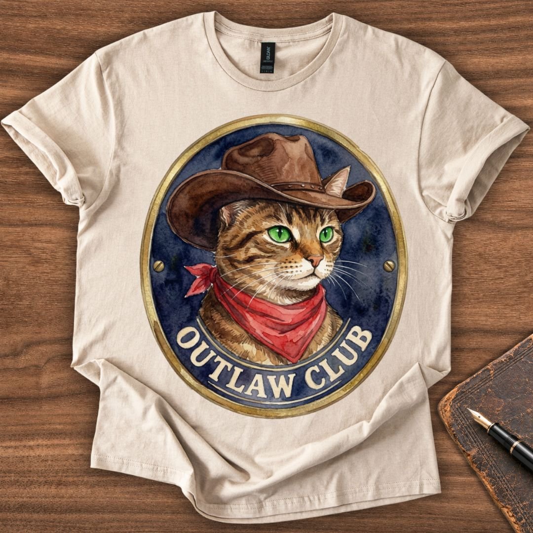 Outlaw Club Cat T-Shirt - Image 2