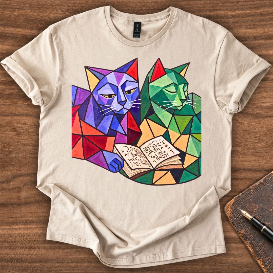 Pablo Cats Reading T-Shirt