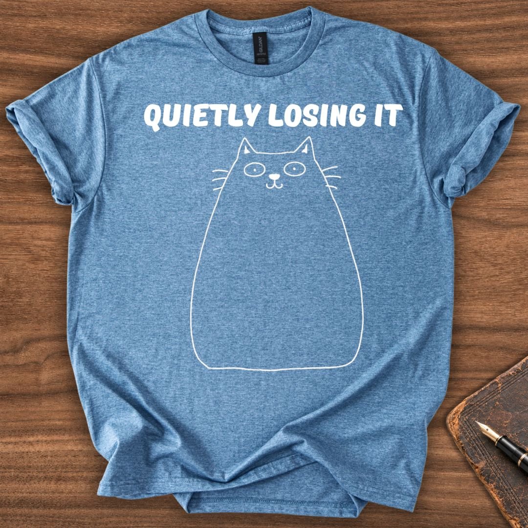 Quietly Losing It Cat T-Shirt - Image 4