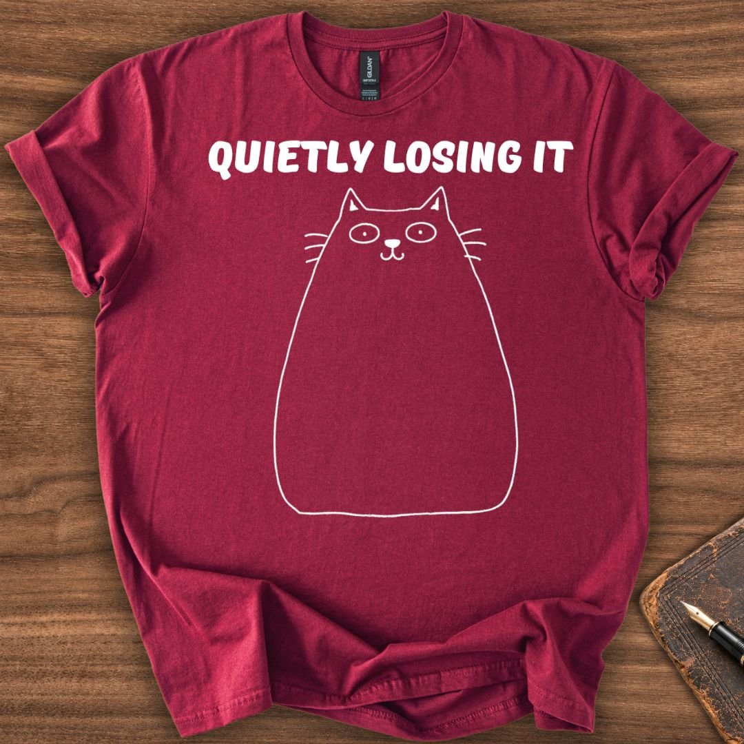 Quietly Losing It Cat T-Shirt - Image 5
