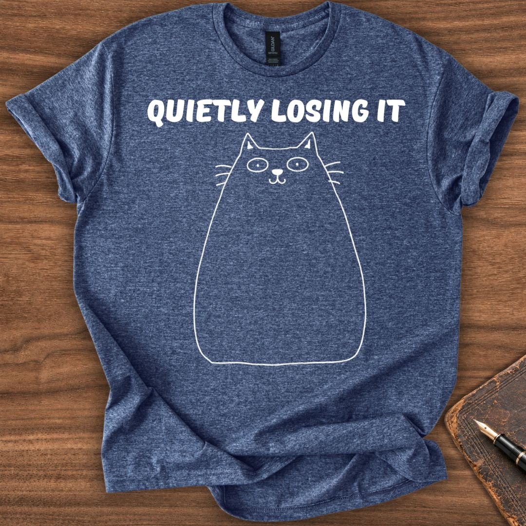 Quietly Losing It Cat T-Shirt - Image 6