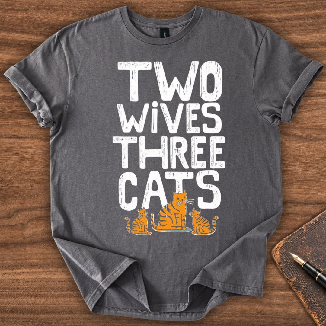 Two Wives Cat T-Shirt - Image 7